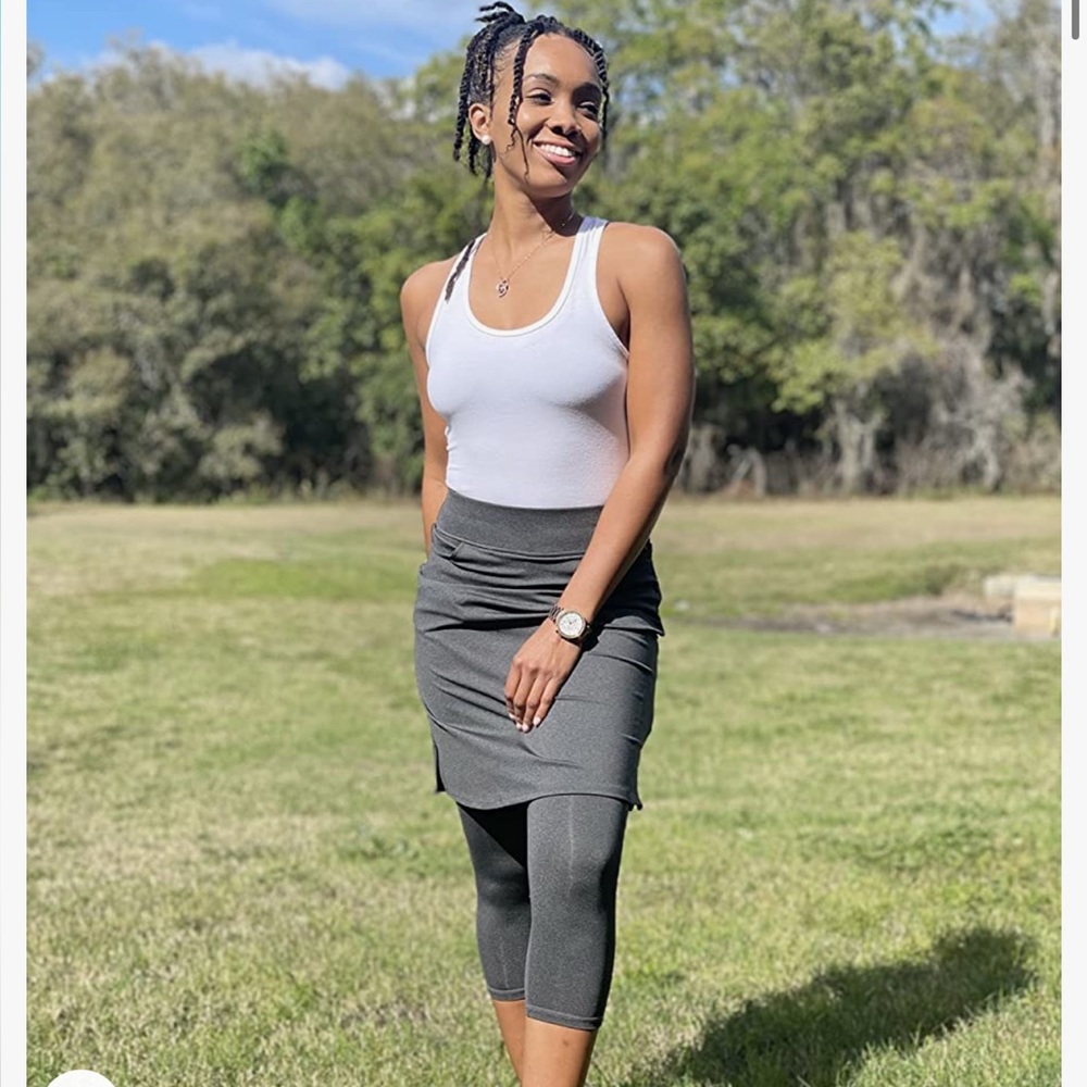 NWT- Knee length skirt with built in leggings